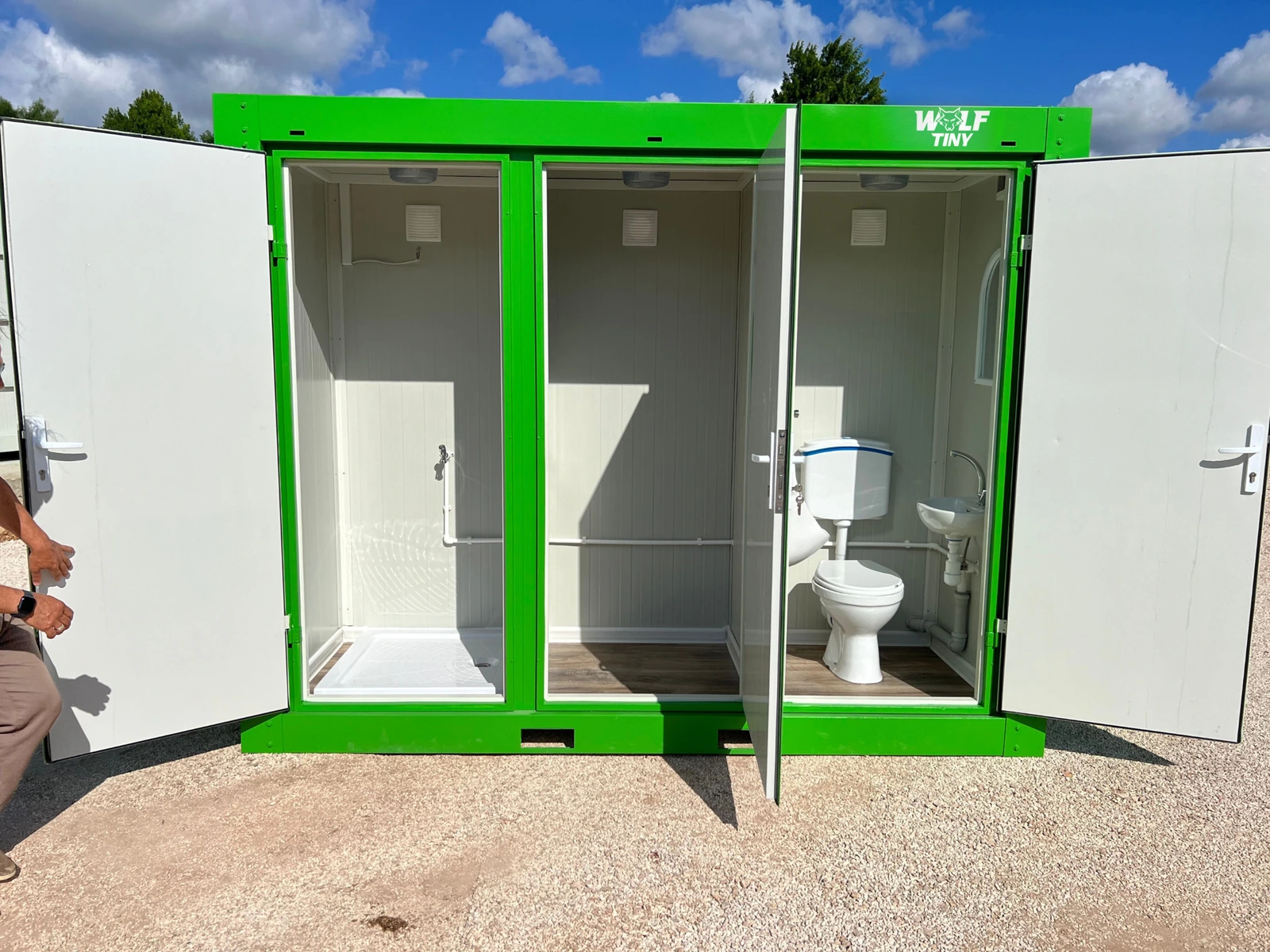 110x300 Grün WC Umkleide Container (DE)