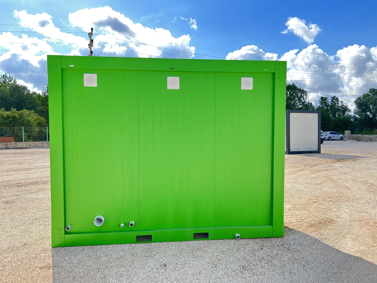 110x300 Grün WC Umkleide Container (DE)