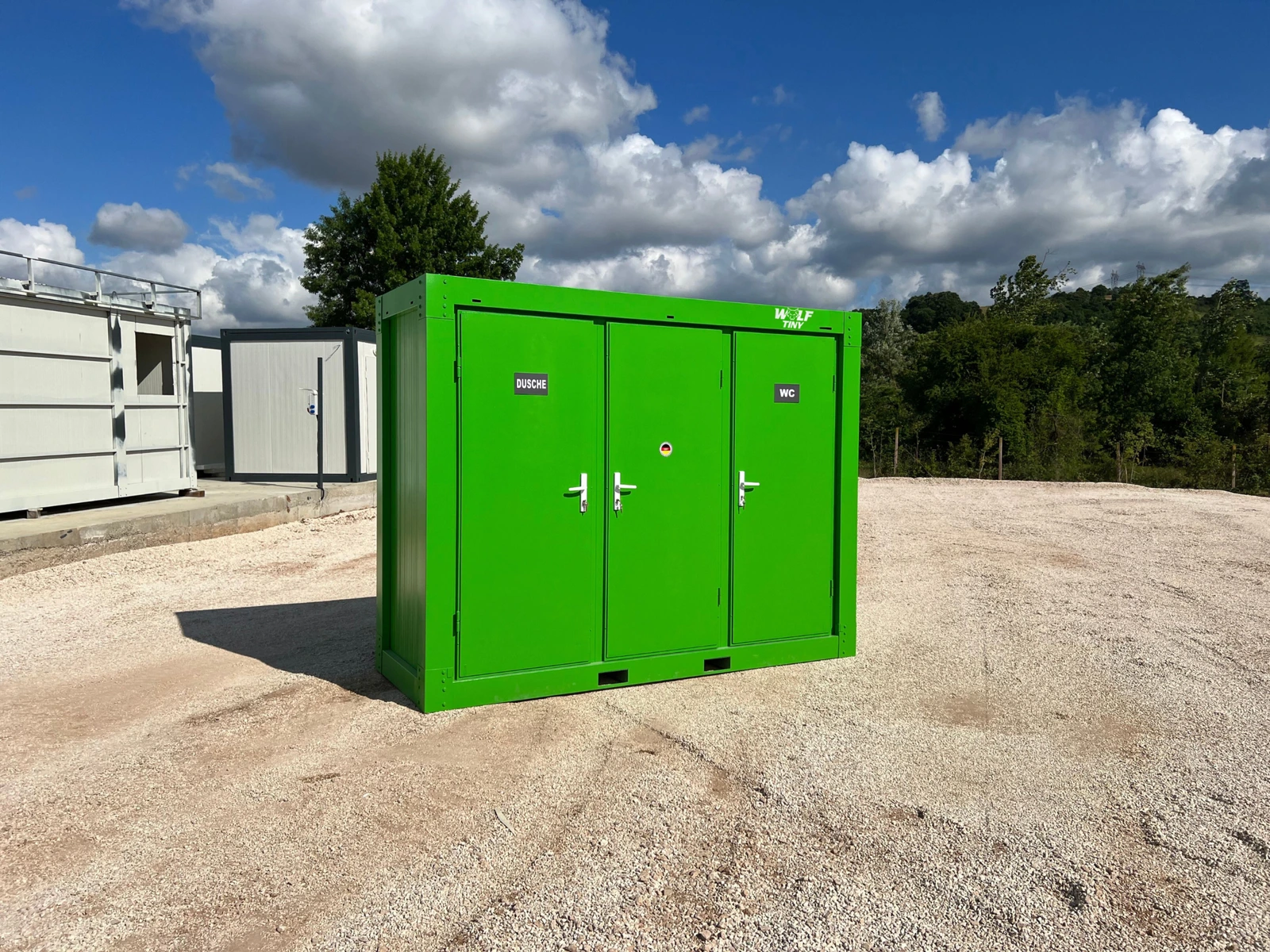 110x300 Grün WC Umkleide Container (DE)