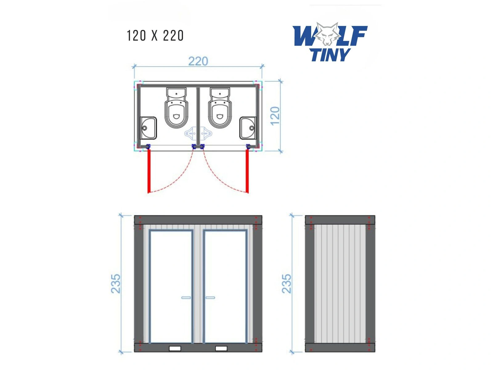 120x220 WC WC Urinal (DE)