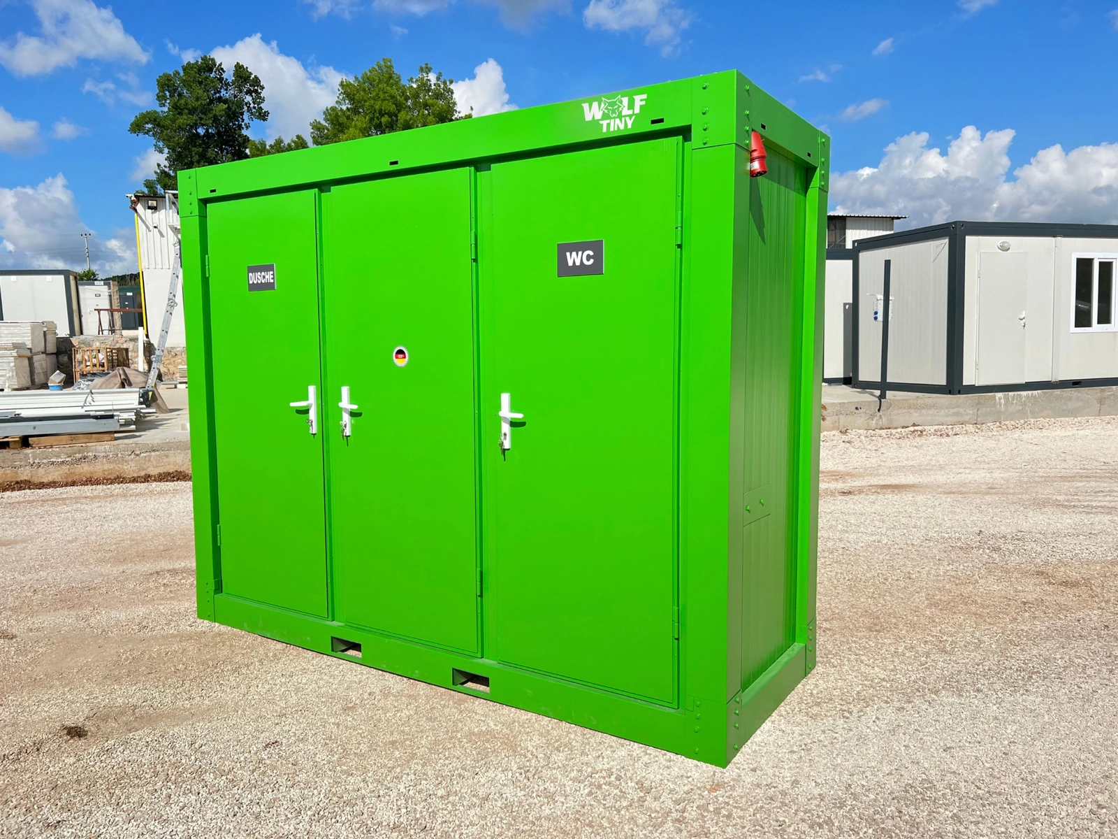 110x300 Grün WC Umkleide Container (DE)